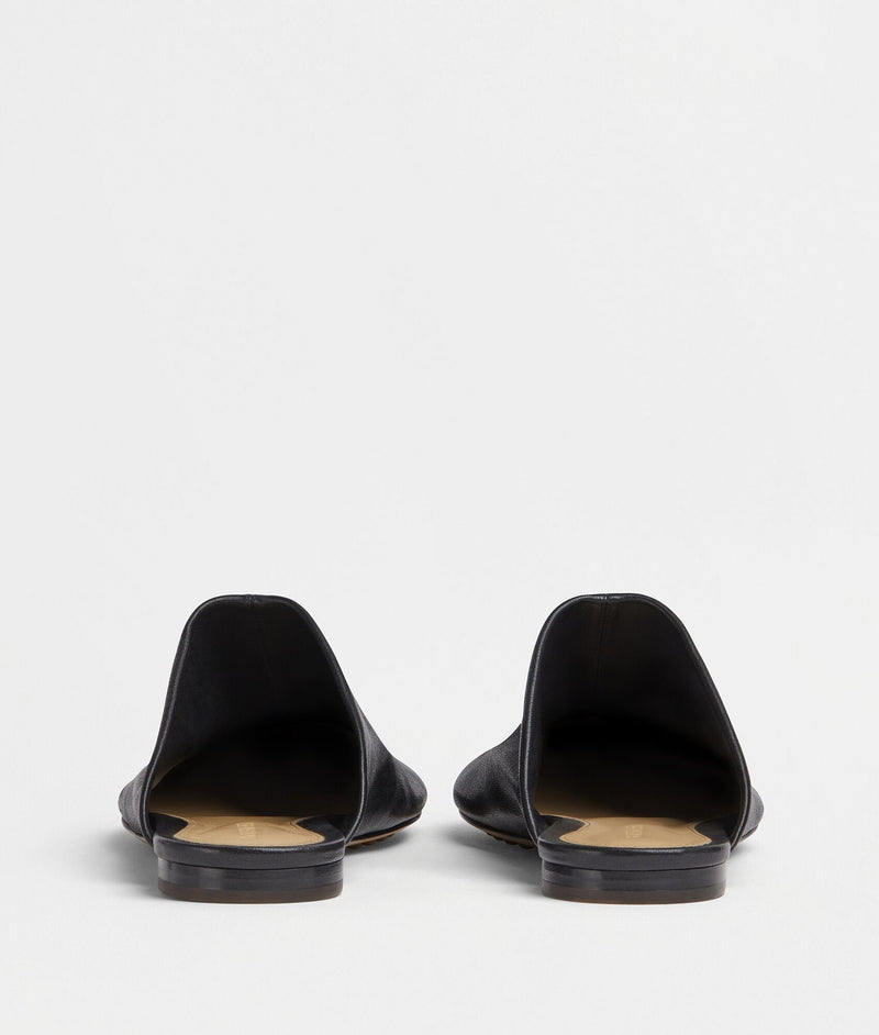 Dot Sock Backless Leather Loafers