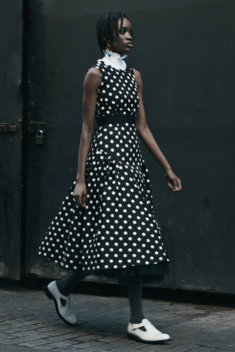Penelope Polka Dot Jacquard Dress