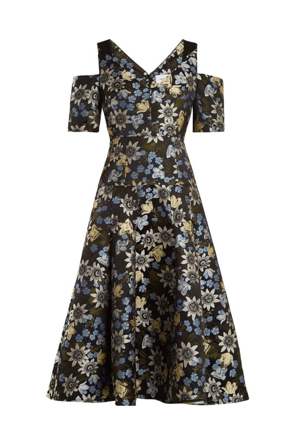 Yamal Passionflower Jacquard Print Dress