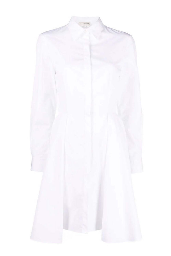 Flared Mini Shirt Dress