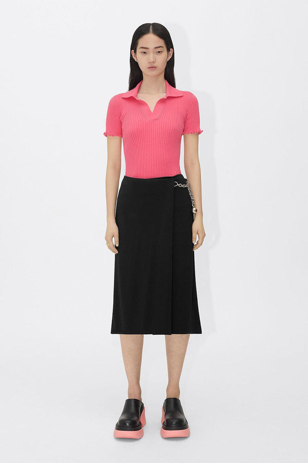 Fluid Crepe Jersey Skirt