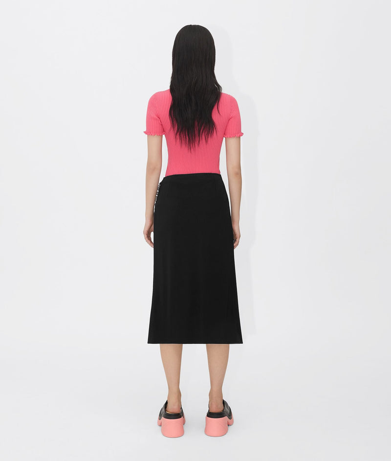 Fluid Crepe Jersey Skirt