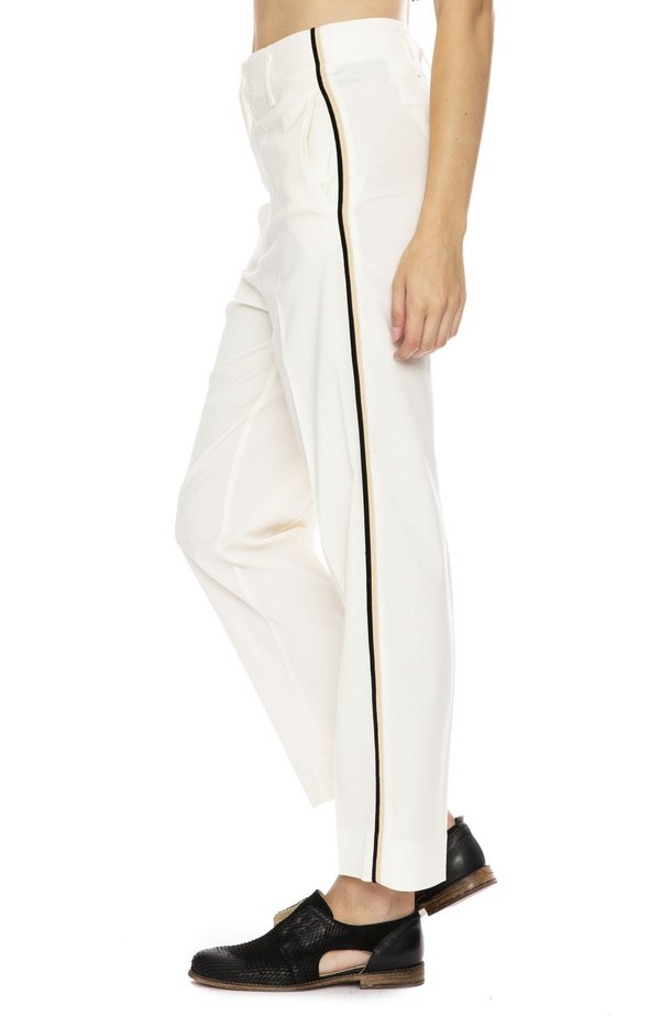 Staight Leg Trousers with Side Stripes