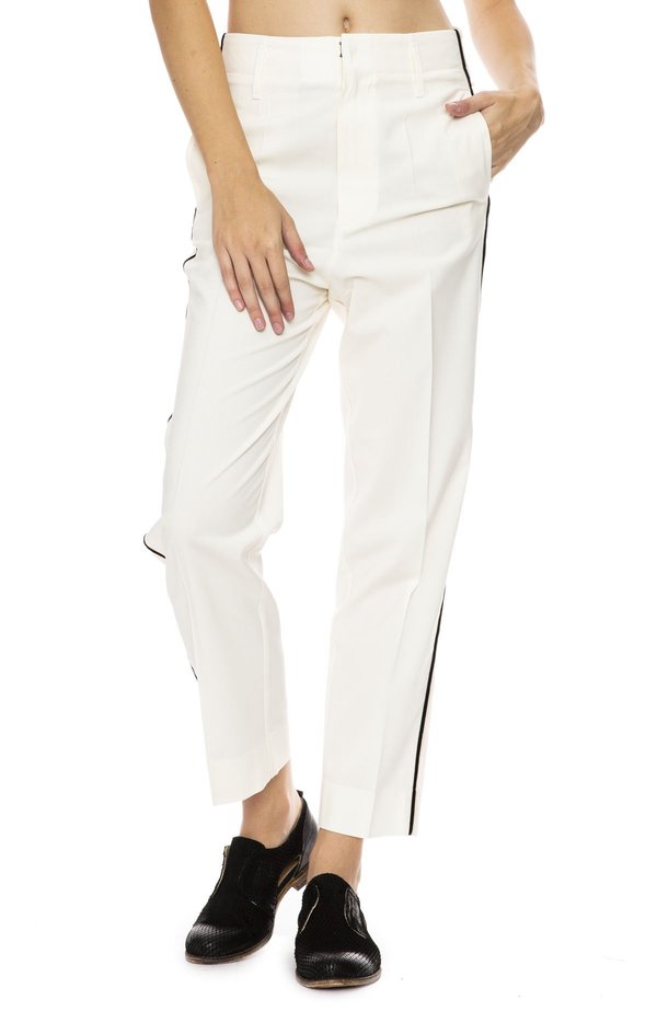 Staight Leg Trousers with Side Stripes