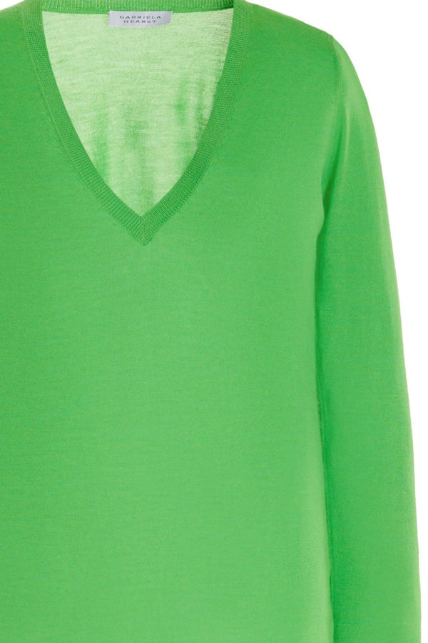 Marian Silk and Cashmere V-Neck Sweater