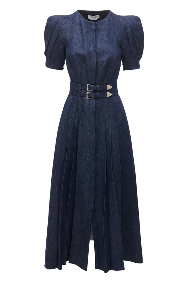 Patricia Pleated Denim Dress