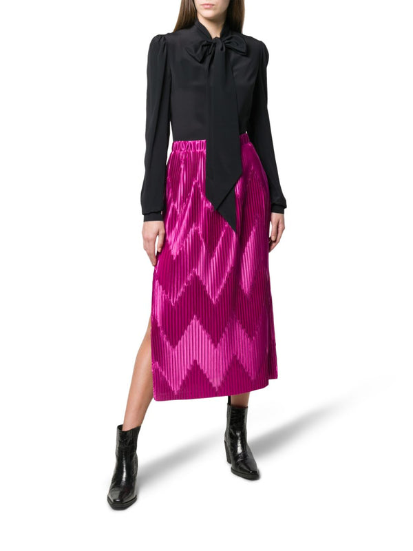 Chevron Pleat Pattern Skirt