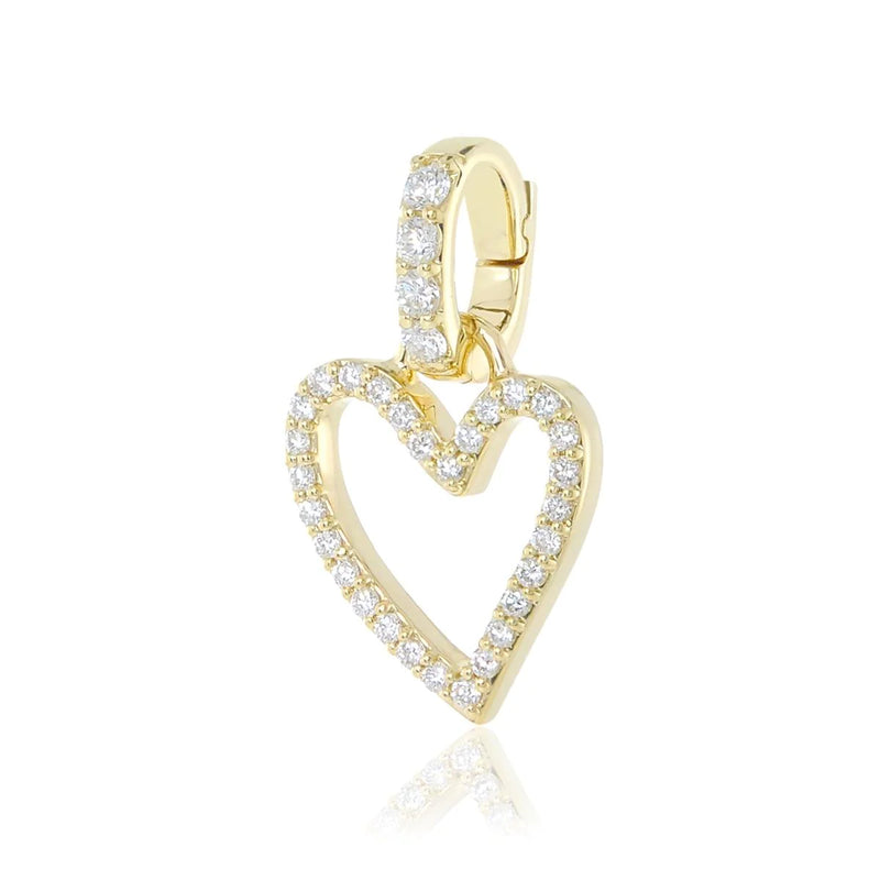 Heart Charm White Diamond