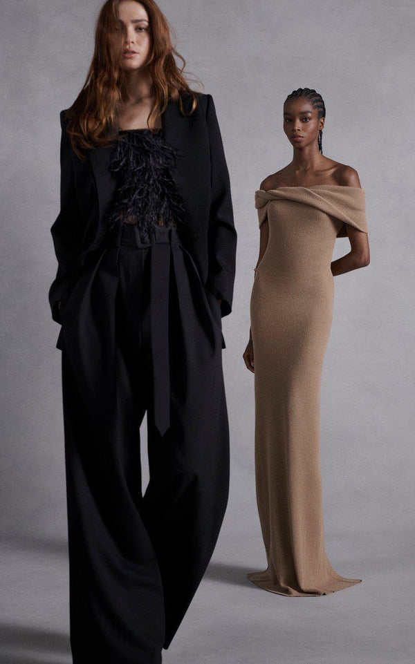 High Waisted Pleated Trousers