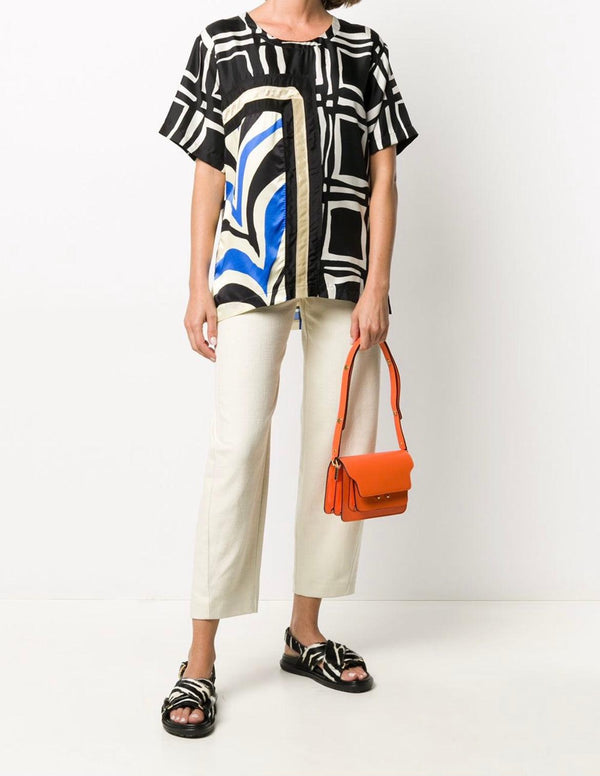 Geometric Print Blouse
