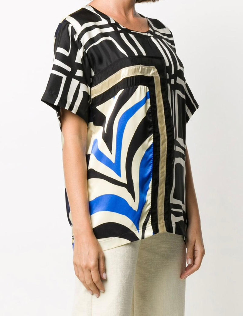 Geometric Print Blouse