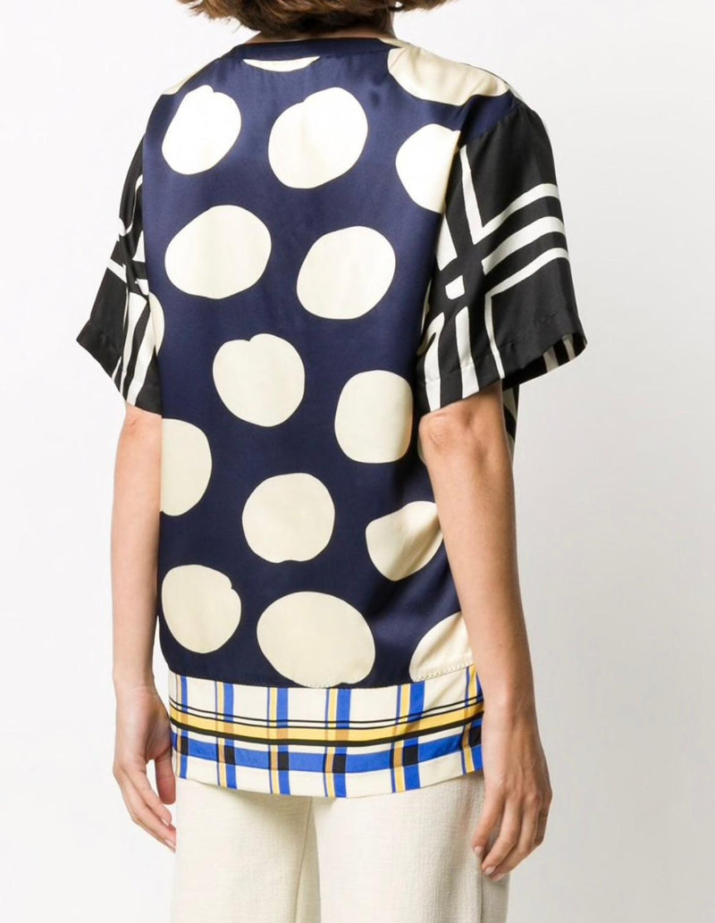 Geometric Print Blouse