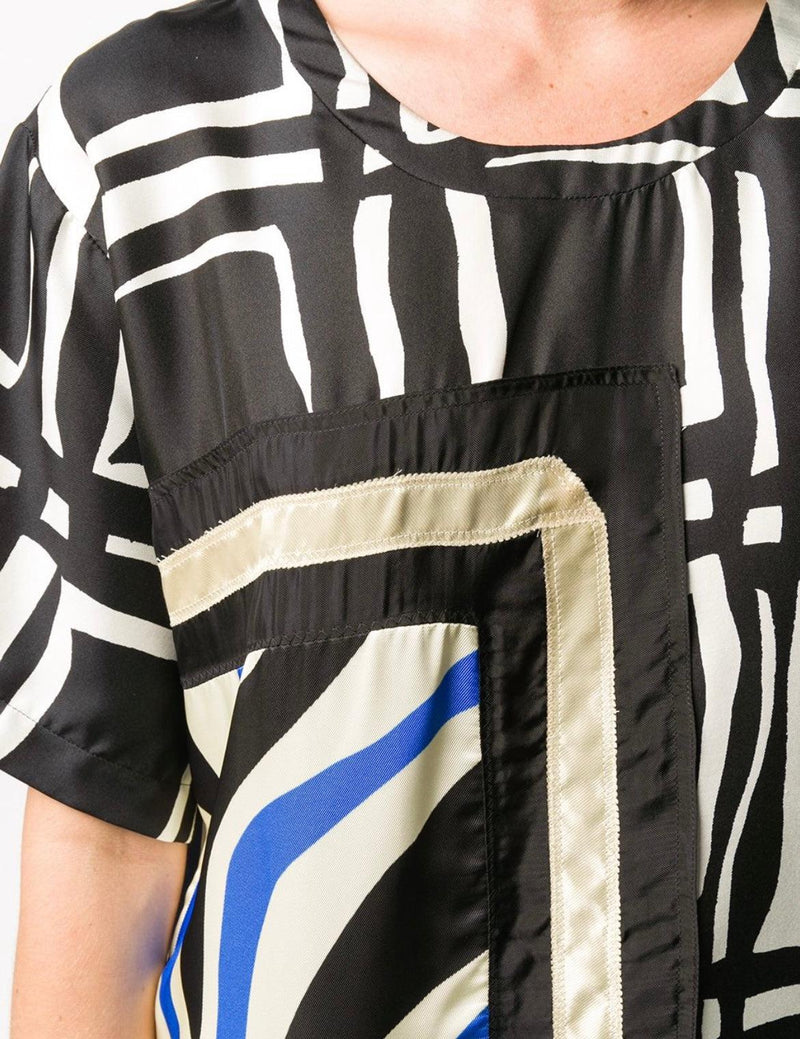 Geometric Print Blouse