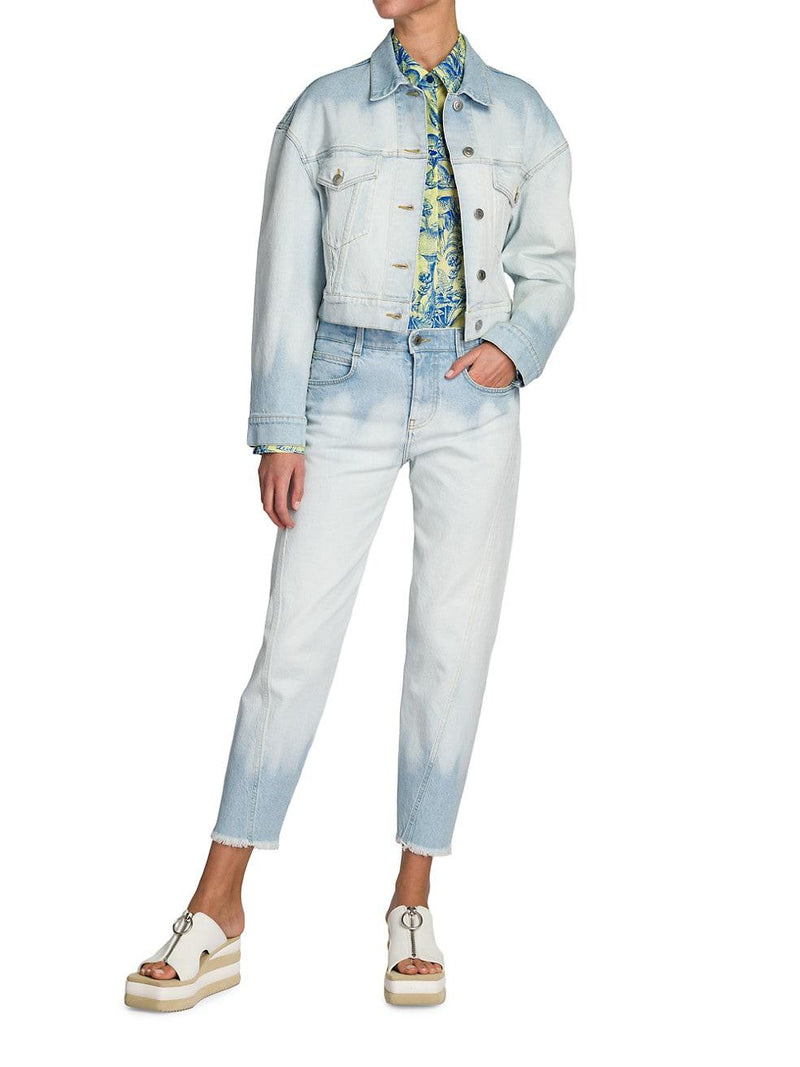 Summer Bleach Cropped Denim Jacket