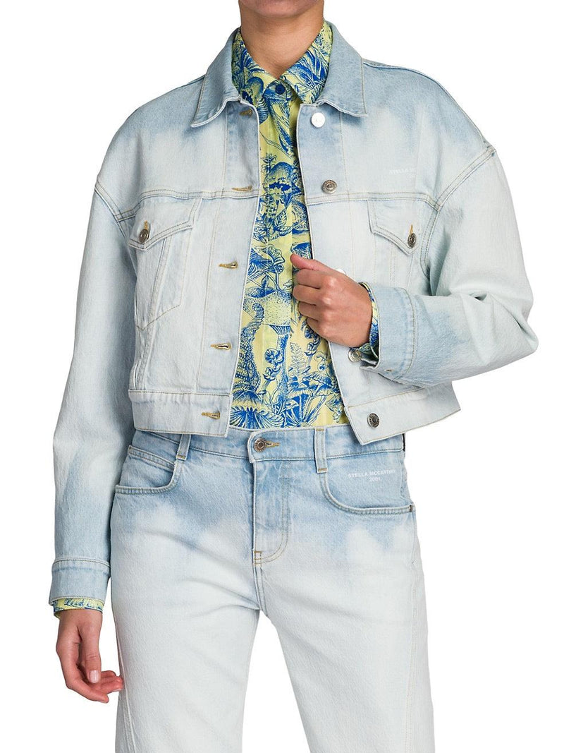 Summer Bleach Cropped Denim Jacket