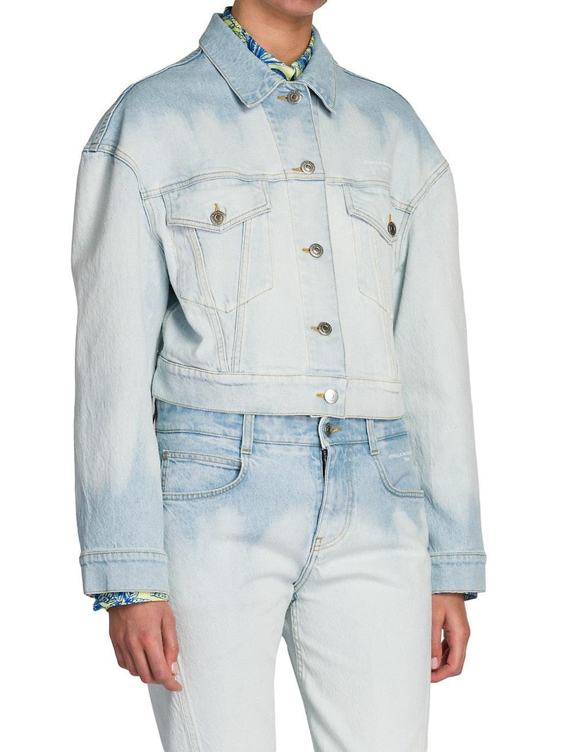 Summer Bleach Cropped Denim Jacket