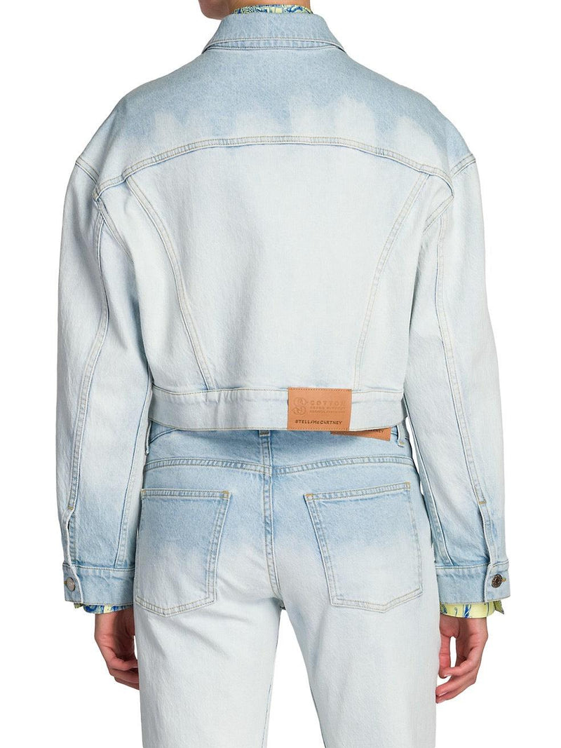 Summer Bleach Cropped Denim Jacket