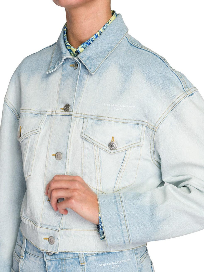 Summer Bleach Cropped Denim Jacket