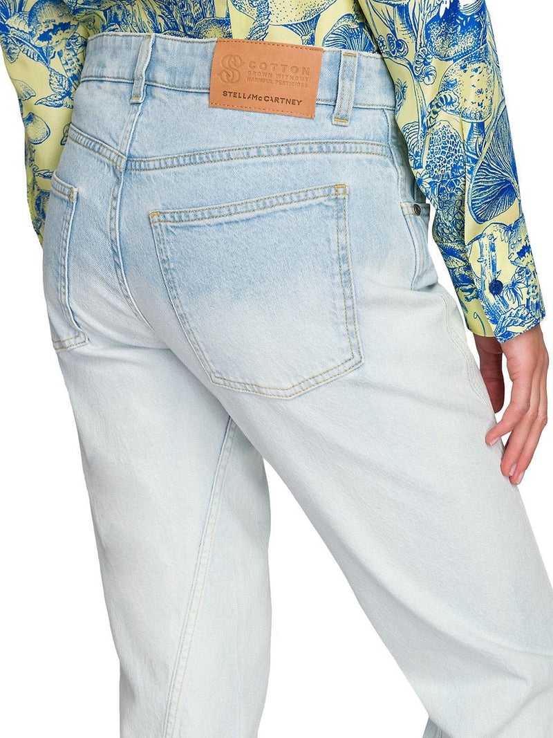 Mid-Rise Twisted Seam Cropped Jeans