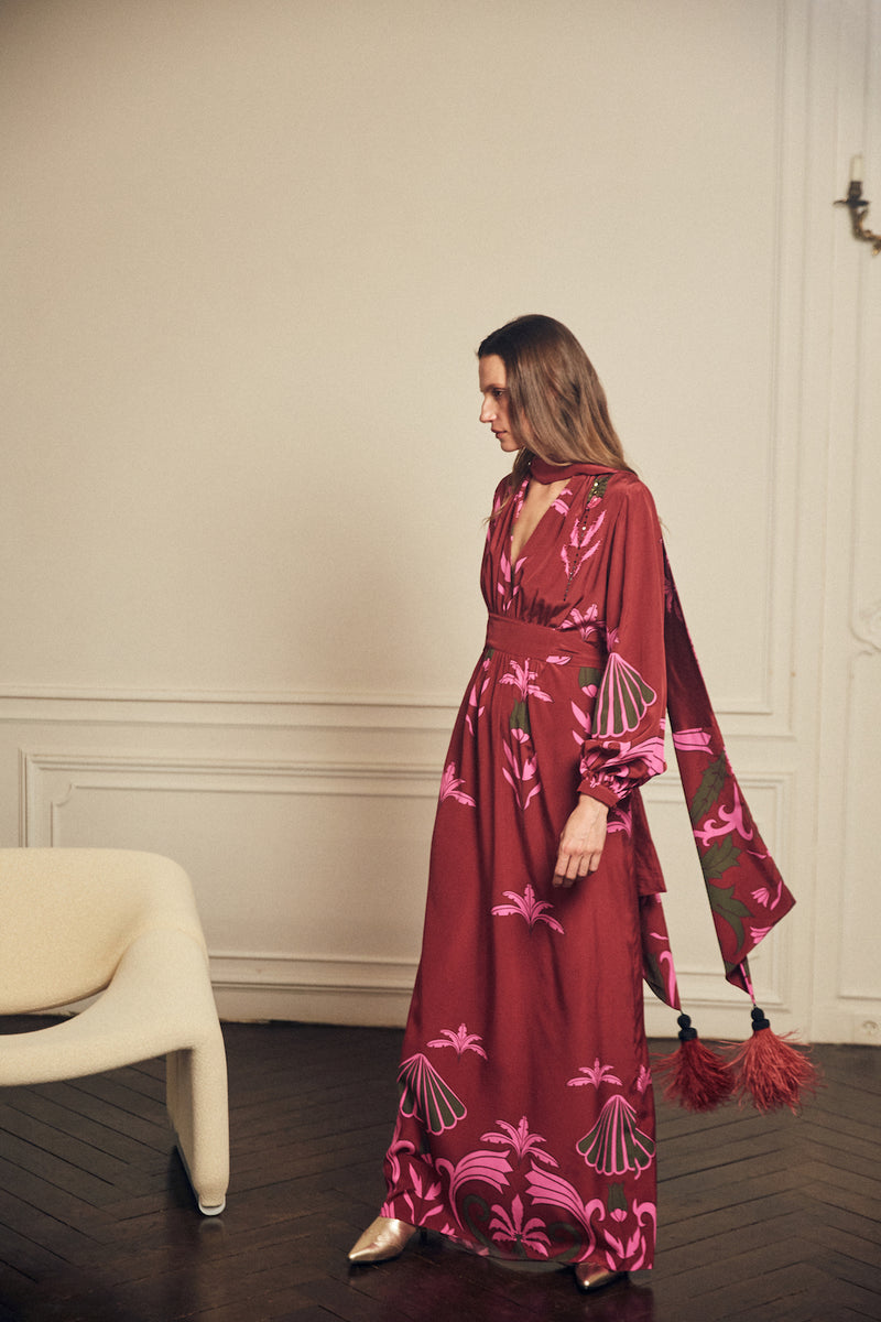 Galactic Feeling Silk Maxi Dress