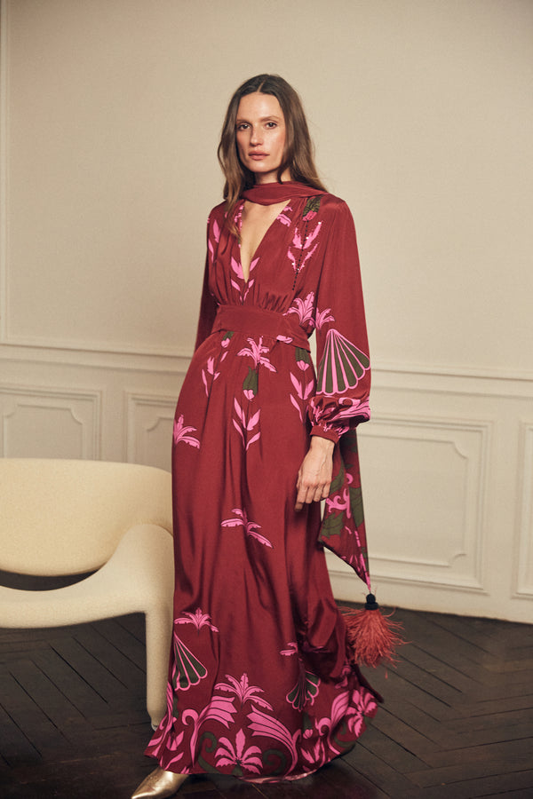 Galactic Feeling Silk Maxi Dress
