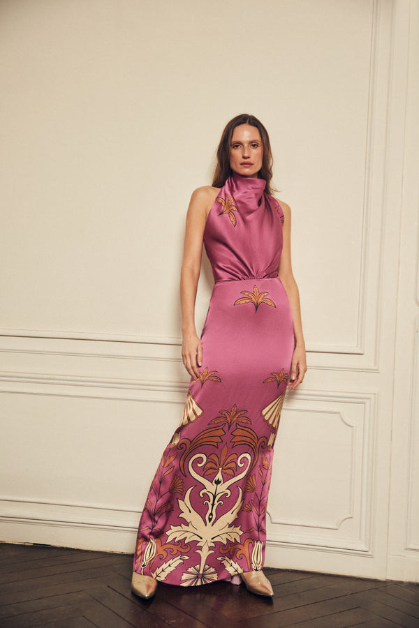 Motifs From The Tropic Silk Maxi Dress