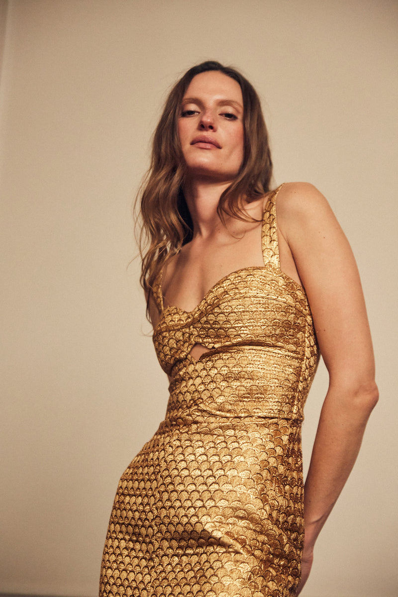Ideal Universe Jacquard Maxi Dress