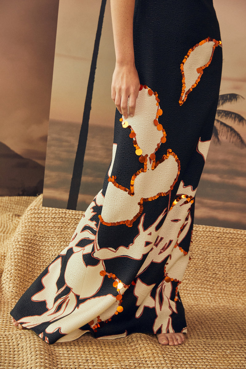 Nostalgia Costera Silk-Wool Dress