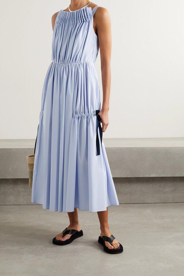 Gathered Detail Cotton Dress
