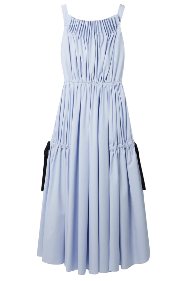 Gathered Detail Cotton Dress