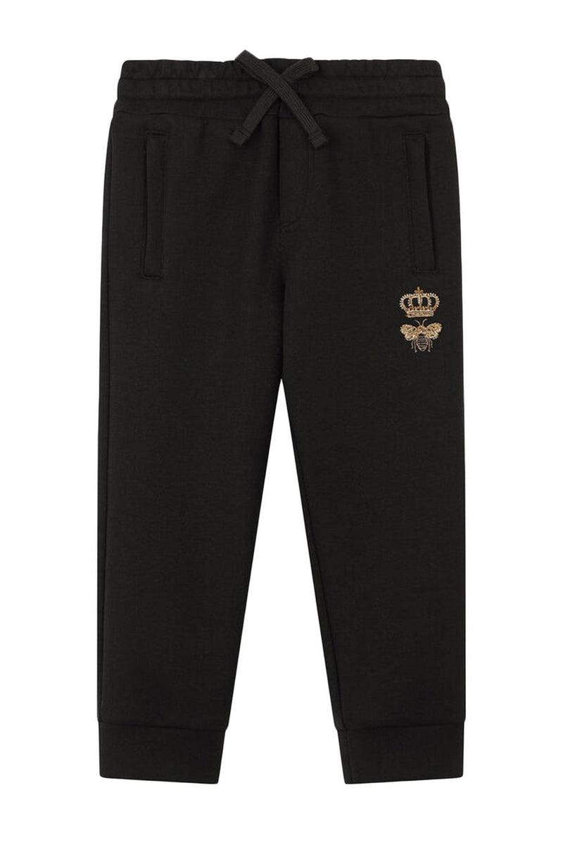 Jersey Jogging Pants with Crown and Bee