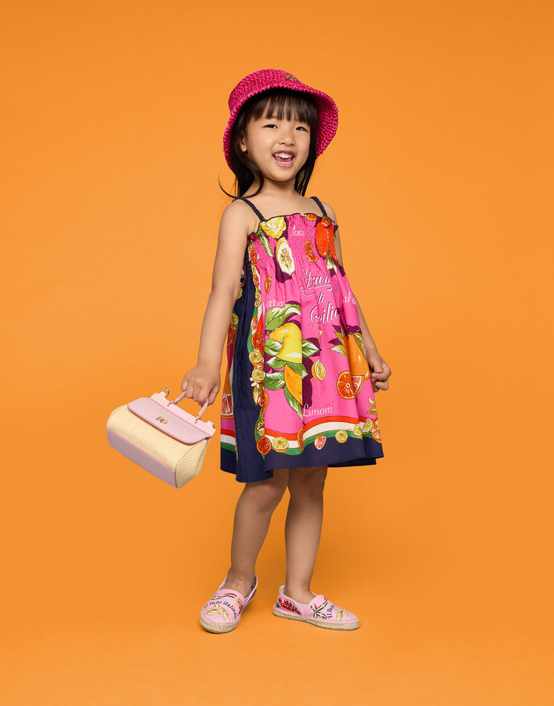 Poplin Sundress With Citrus Print