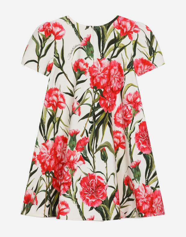 Carnation Print Interlock Midi Dress