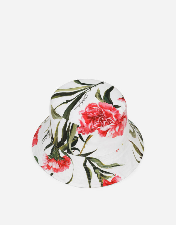 Carnation Print Poplin Hat