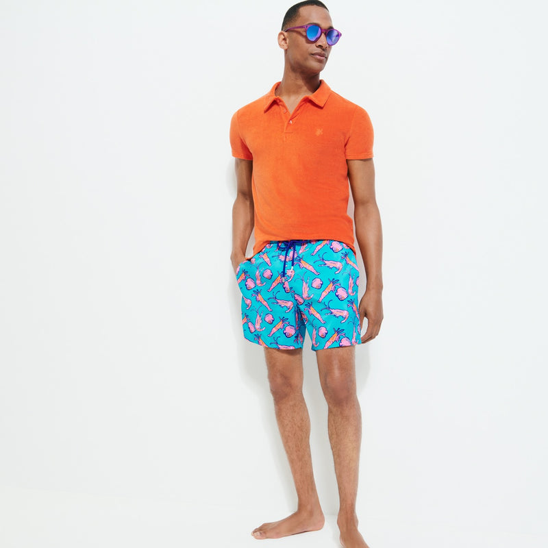 Mens Mahina Prawn And Fish Swim Shorts