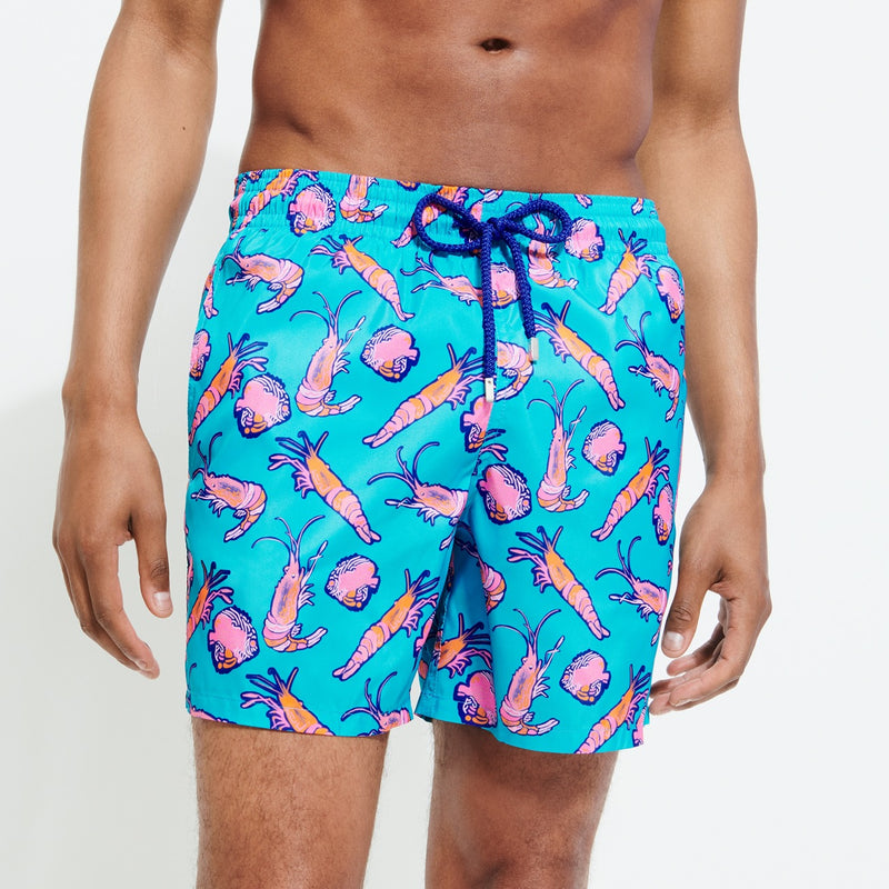 Mens Mahina Prawn And Fish Swim Shorts