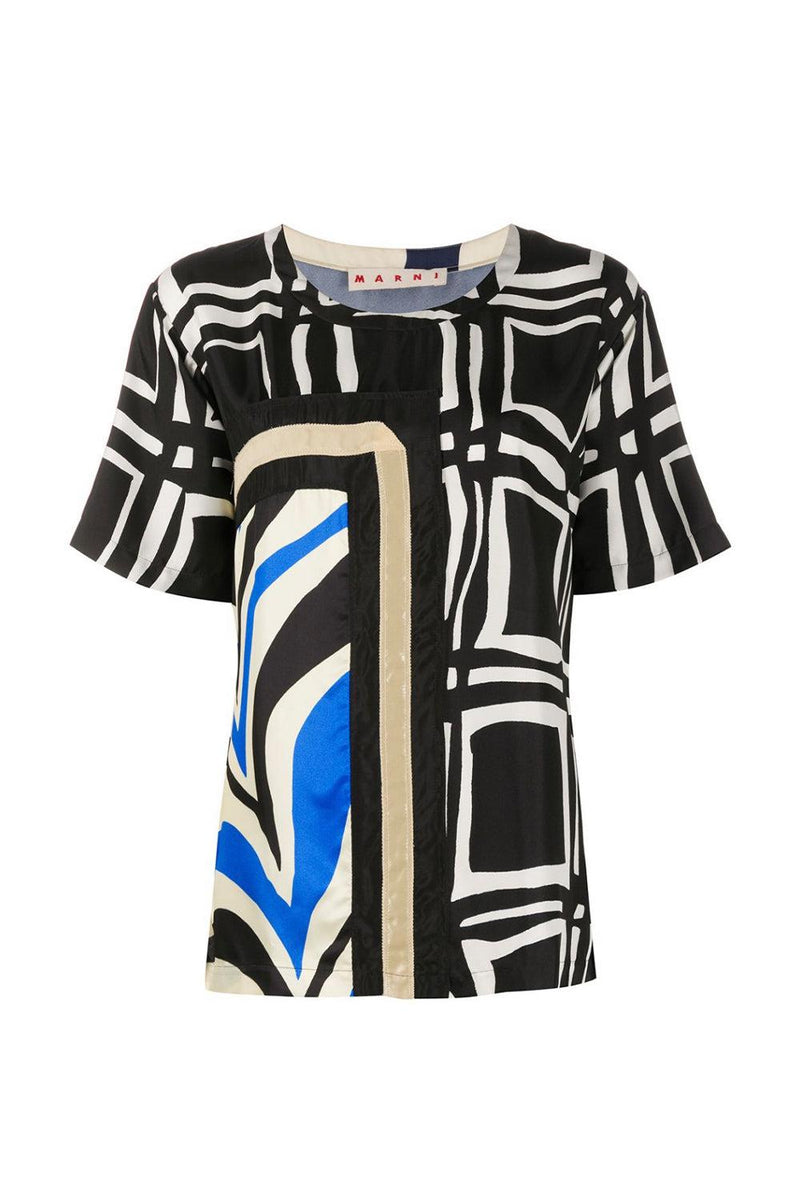 Geometric Print Blouse