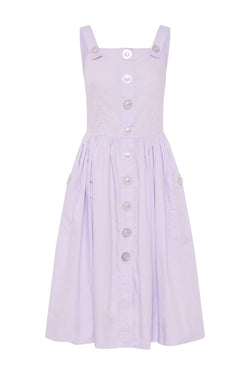 Lilac button dress top