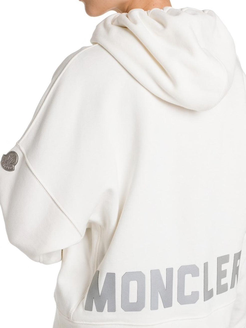 Metallic Logo Cotton Hoodie