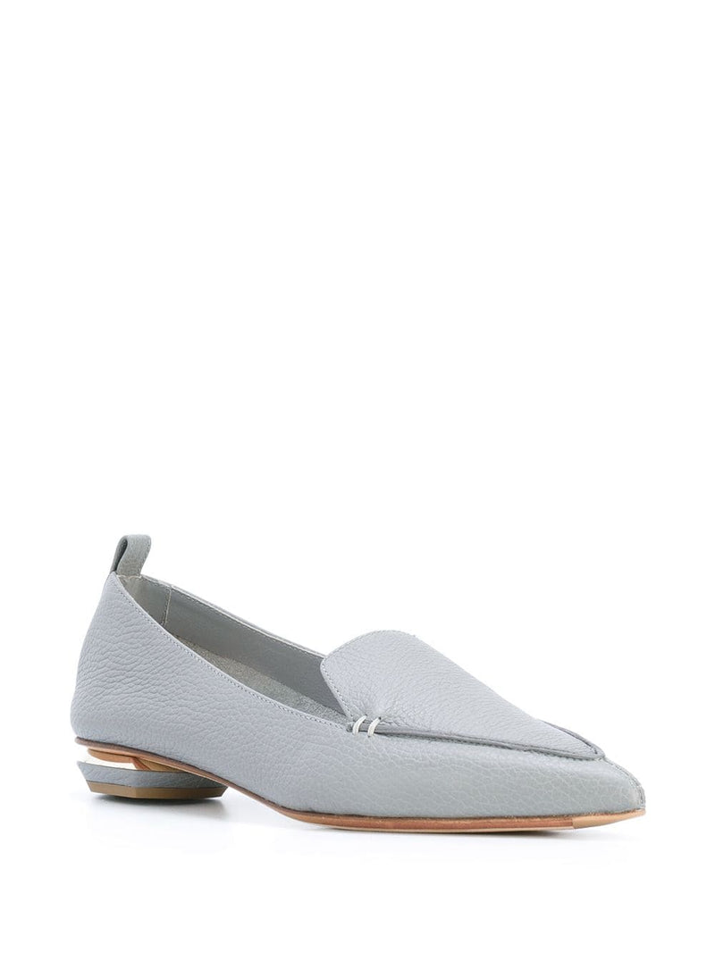 Nicholas Kirkwood Beya Pebbled-leather Loafers in White