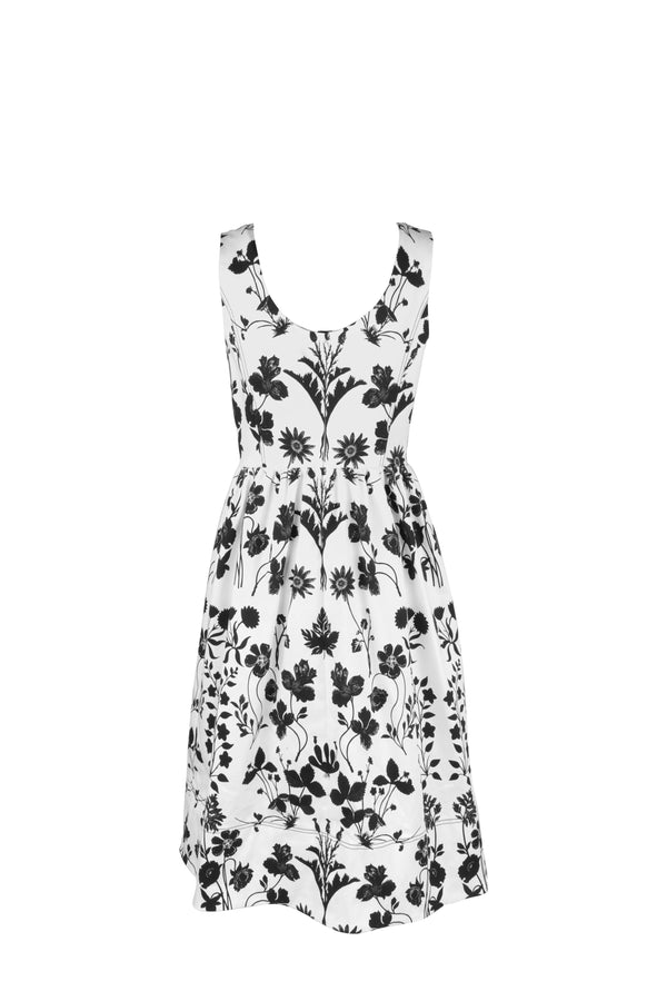 Floral Print Sleeveless Midi Dress