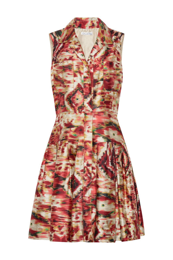 Cotton and Silk Ikat Print Dress