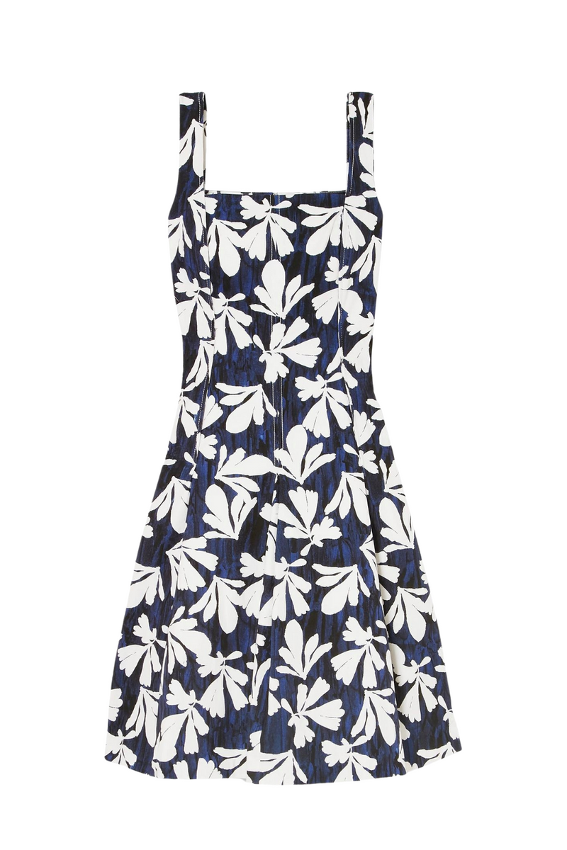 Oscar De La Renta Floral Denim Dress – Belinda International