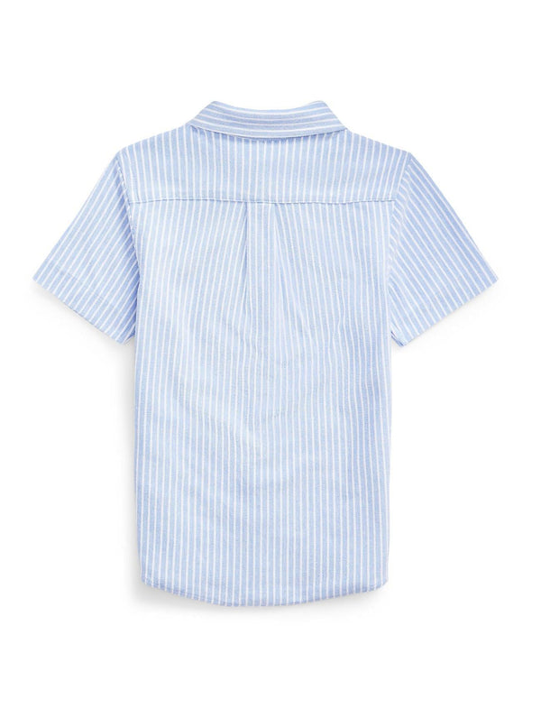Oxford Cotton Knit Stripe Shirt