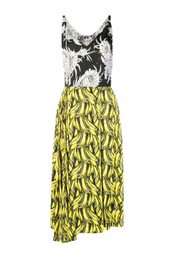 Banana Print Midi Dress