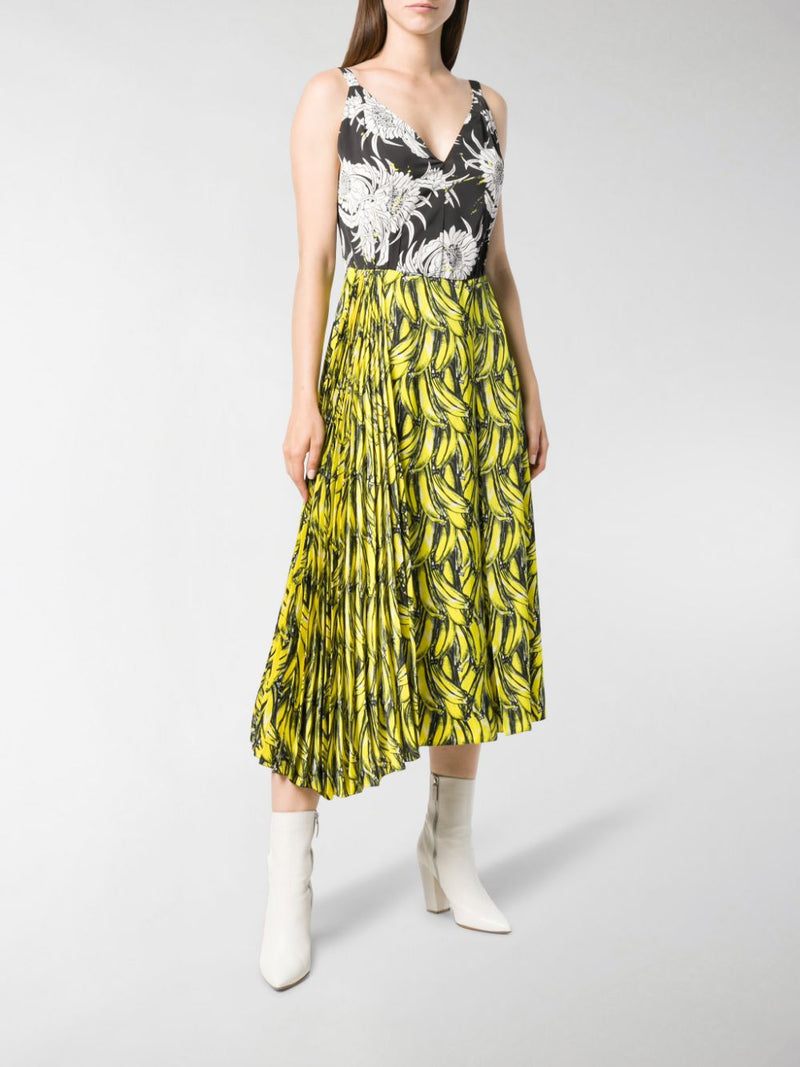 Banana Print Midi Dress