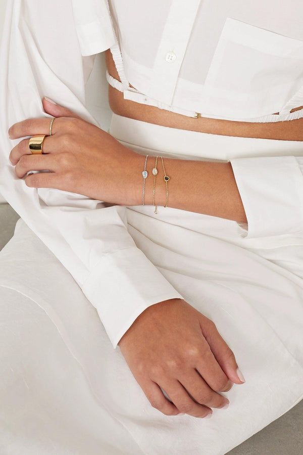 Palm Leaf 18-Karat Gold Diamond Bracelet