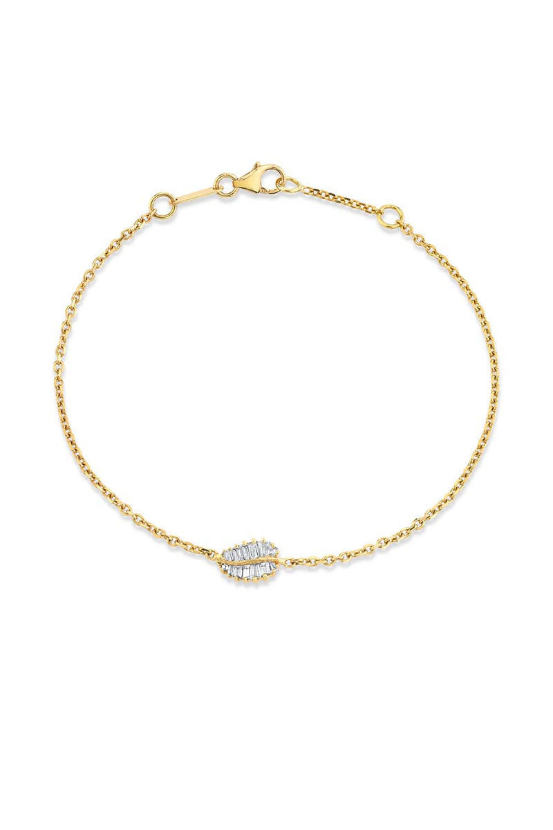 Palm Leaf 18-Karat Gold Diamond Bracelet
