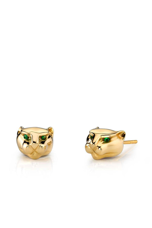Panther Gold Stud Earrings