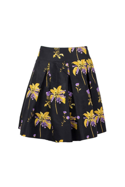 Floral Pleated Skirt